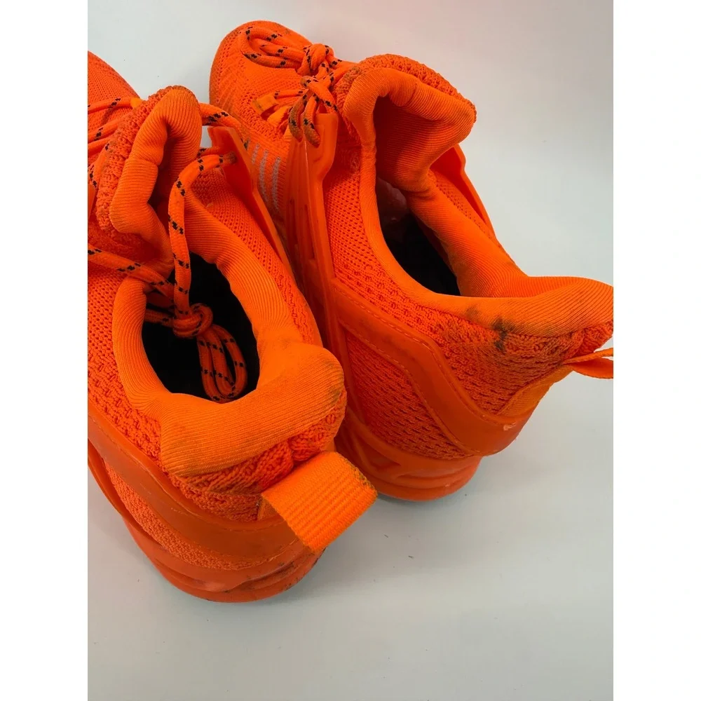 Mens Neon Orange Mesh Knit Blade Sole Athletic Sneakers Trainers Size 42 1922